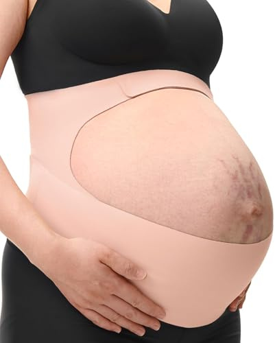 CHARMNAIL Schwangerschaftsgürtel, 3D-Formung & Ergonomisches Design, Unsichtbar & Nahtlos, Weiches Hautfreundliches Material, Lüftungslöcher, Selbstklebende Verschluss