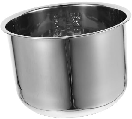 ANDRESLAD Pentola Interna Cuoci Riso in Acciaio Inossidabile Spessa Ricambio per Cucine Elettriche Distribuzione Calore Veloce per Cottura Vapore Bollitura e Porridge Resistente e Facile da