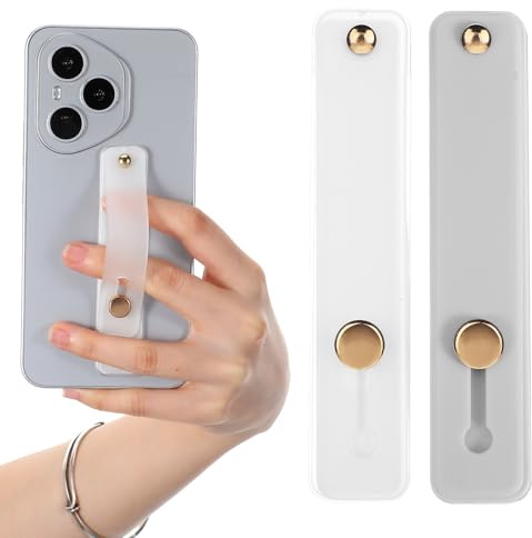Ymapinc 2Pcs Phone Loops for Back of Phone Strap Grip Holder | Silicone Kickstand Cellphone Finger Loop Grip for Most Mobile Phones and Cellphone Case