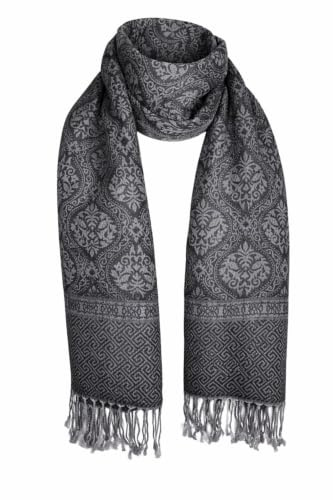 Orientaè 100% Kaschmir Schal Damen | 70x170 cm, Leicht, Extra Weich & Hautfreundlich, Elegante Stola für Herbst, Winter & Frühling, Eingewebtes Ornament