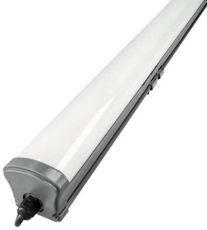Jandei - Pantalla Led Estanca 120cm 48W 4400 Lumens, Luz Blanca Fría 6000K. IP65 Instalación Interior y Exterior. Conector PG11. Perfecto para Hogar, Negocio, Garajes y Espacios Exteriores...