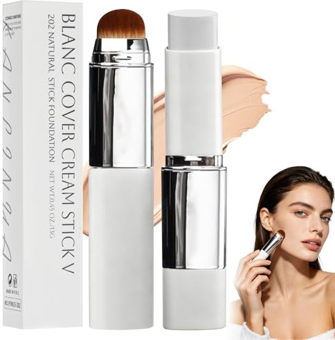 Faccelove-Foundation Stick with SPF 15, Changing Foundation Stick | Foundation Stick with Brush 2-in-1, Foundation Stick Reife Haut, Natural Glow, Long Lasting for All Skin Types