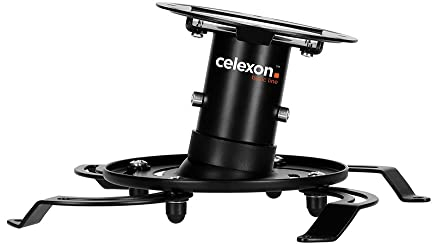celexon universal Beamer-Decken-Halterung PDH130 schwarz | neigbarer & schwenkbarer Projektor-Halter mit 360° Rotation und 13cm Deckenabstand | Tragkraft max. 15Kg