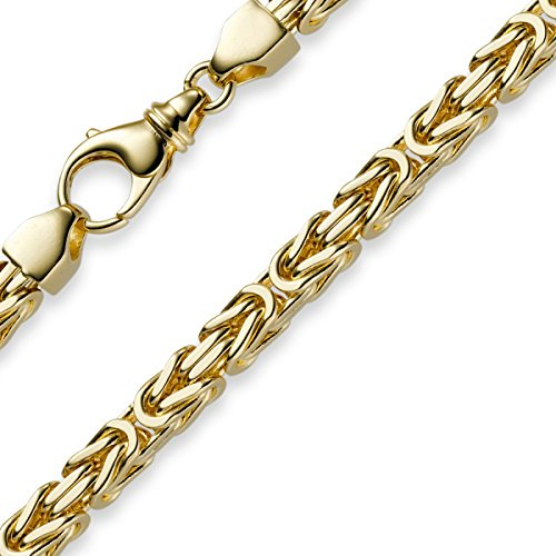6mm Armband Armkette Königskette aus 750 Gold Gelbgold 22cm Herren