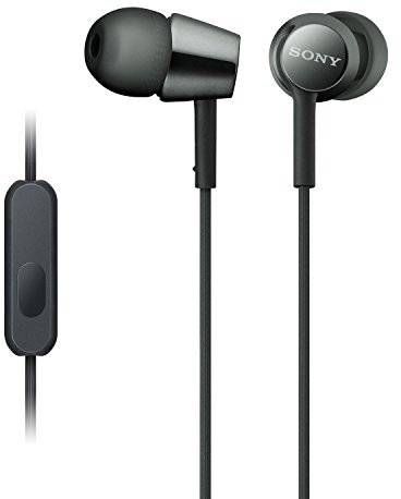 Sony MDR-EX155AP In-Ear Stereo Headphones Earphones BLACK MDREX155AP (Renewed)