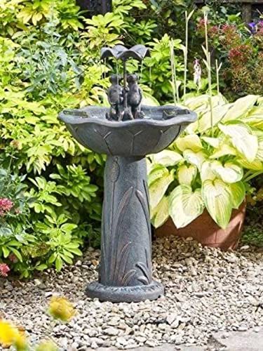 Smart Garden Solar Frosch Frolics Regenschirm Garten Wasserspiel Brunnen Vogeltränke