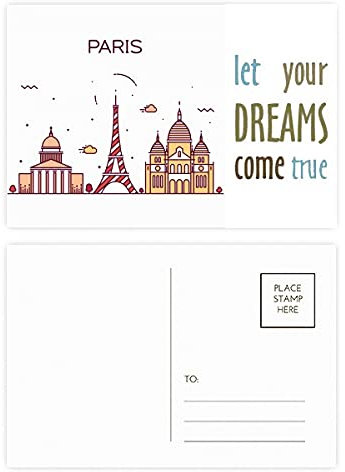 Paris, französisches Landmarken-Motiv, Motiv: Dream Come True, Postkarten-Set, 20 Stück