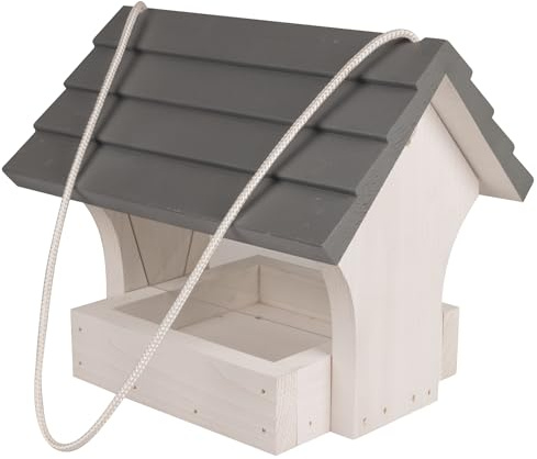 Windhager Sparber Bird Food Silo, Removable Roof, Pine Wood, Bird Feeder, Hanging Bird Food Station, Durable, Filling Volume 0.7 L