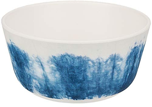 alles-meine.de GmbH 4 Stück Kunststoff - Dessertschalen/Obstschalen & Salatschalen/Müslischalen - Mandala - Retro & Nostalgie Design - blau/weiß - 250 ml - Ø 10 cm - groß..