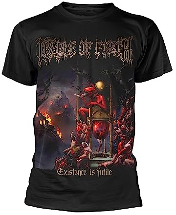 Cradle of Filth T Shirt All Existence Band Logo Official Mens Black, Black, Medium