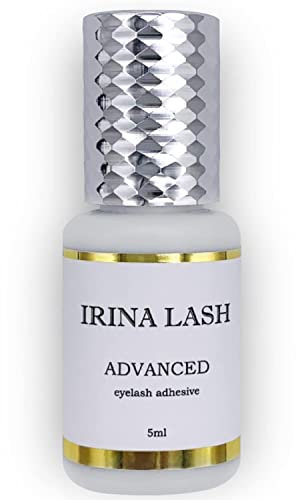 Pegamento Pestañas pelo a pelo Advanced, Registro Sanitario, 2 seg secado, 6 sem retención, 5 ml negro para Extensiones - Irina Lash