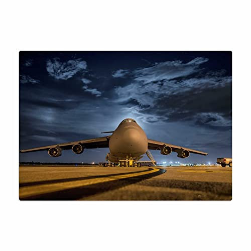 Vero Home 17704 Glas-Schneidebrett | Motiv Reisen Militär-Flugzeug | rutschfest, kratzfest und lebensmittelecht | Maße: 39 x 29 cm