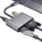 Adaptateur HDMI VGA, Type c vers HDMI, HUB 4 en 1, USB C vers 4k HDMI/VGA/USB 3.0/PD100w Adaptateur de hub multiport de Charge pour Nintendo Switch/Macbook Pro/Air/Ipad Pro/Dell Xps/Moniteurs/Samsung