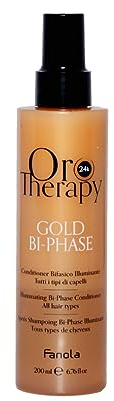 Fanola Orotherapy Gold Bi_Phase Conditioner, zweiphasiger Aufheller, für alle Haartypen, 200 ml