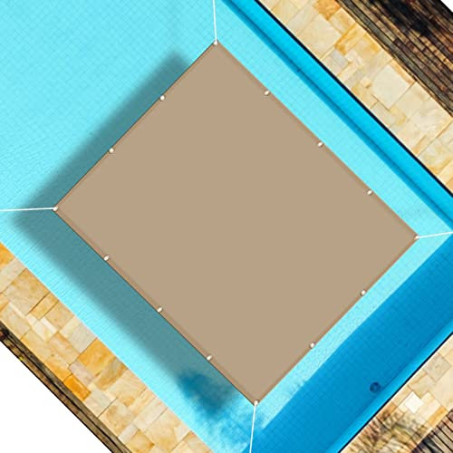 Tenda da Sole per Balcone 4 x 5 m Impermeabile Rettangolare Tende Protettive, Protezione dai Raggi UV Vela Parasole con Corda di Nylon, per Esterno Giardino, Tortora