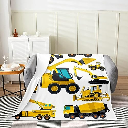okoikfc Kuscheldecke Flauschig 220x240 cm 3D Bagger Decke Fleecedecke - Wohndecke, Sofadecke XXL, Decke Couch Blanket, Kuscheldecke Große, Sofa überwurfdecke