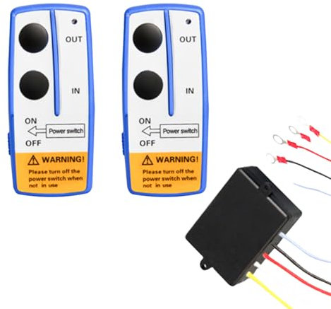 ANCLLO 12V Winch Remote Controller Wireless Winch Remote Control Kit? for Car Truck?Remote Range 100 Feet