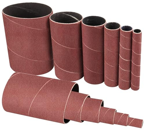 Shineboc 12 Pezzi Manicotti abrasivi 114 millimetri, bussole abrasive in ossido di alluminio, 150 Grana
