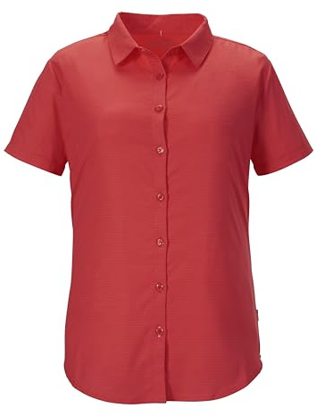 killtec Funktionell blus för kvinnor, KOS 65 WMN WVN SHRT, korallrosa, 36, 41344-000