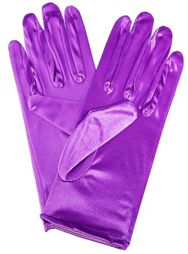 JAWSEU Kurze Satinhandschuhe Seidenopernhandschuhe, 1920er Jahre Vintage Tee Party Handschuhe Braut Tanzhandschuhe Damen Mädchen Braut Hochzeit Abend Abendhandschuhe für Hochzeit Prom Opera Party