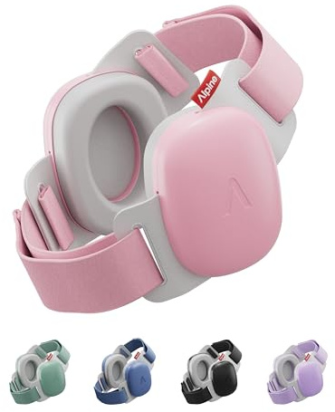 Alpine Muffy Baby Confort – Cascos Bebe Antiruido – Certificado CE & ANSI – Diadema Única Para Un Ajuste Seguro Y Cómodo – Protección Auditiva Ajustable Hasta 48 Meses – Atenuación De 24 dB, Rosa