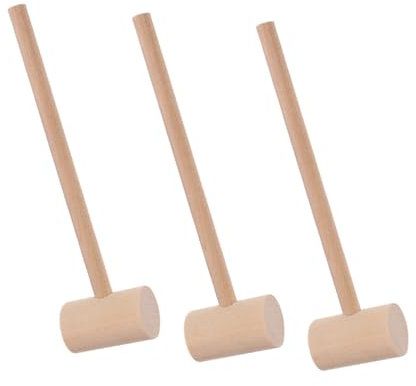 TOPBATHY 3stücke Teiliges Holzhammer Für Krabben Und Hummer Mini Mallets Aus Holz Zum Knacken Von Muscheln Und Schalentieren Für Familienfeiern Und Meeresfrüchte-abende