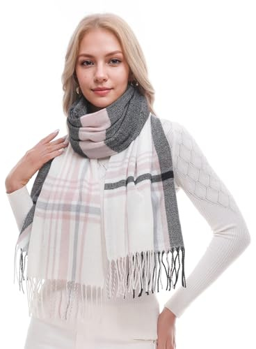 PIOYMEYA Echarpes à Carreaux Femme Doux Pour Femmes Pashmina Châles Hiver Grand Châle Doux Pour Femmes