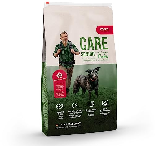 mera Care Senior Huhn (3x1kg), Hundefutter für Senioren, mit 83% tierischen Protein, ohne Weizen