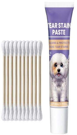 Tränenfleckenentferner, Haustier-Augenfleckenpaste, 20 g, sanfte Tränenfleckenpaste, natürlicher Haustier-Tränenfleckenentferner
