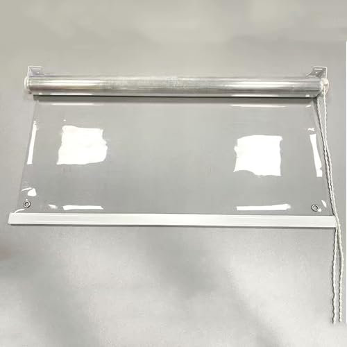 XINGWANGG Wasserdichtes Transparentes Rollo,Staubdicht PVC Kunststoff Partitionen-Roll-Up-Rollo,Outdoor Seitenzug-Rollo,Wärmeisoliert Vorhang für alkon,Anpassbar,Breite x Höhe (190cm x 160cm)