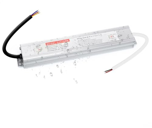 KSIBNW Fuente de Alimentacion Transformador Interruptor 24V 4A 100W, Exterior impermeable IP67 Transformador LED para Tiras LED,AC 220V a DC 24V 4A 100W