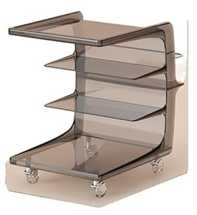 CZAOERXB Sofa-Beistelltische, Acryl-Sofa-Beistelltisch, Abnehmbarer Trolley, Nachttisch, cremefarben, Wind, mittelalterlicher Kleiner Couchtisch, Couchtisch für Wohnzimmer (grau)
