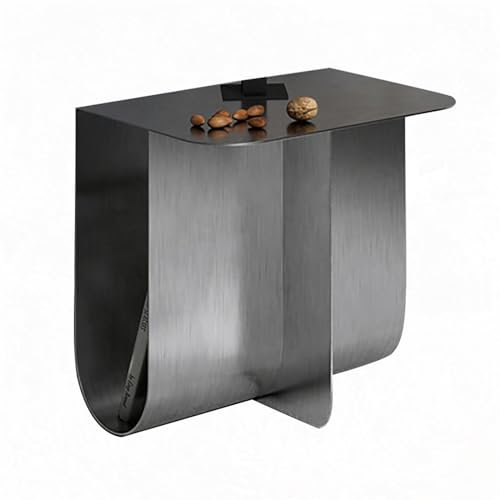 ZJHESXV Beistelltisch aus Metall, Kleiner Sofa-Beistelltisch, moderner Beistelltisch für Wohnzimmer, Schlafzimmer, Büro, Badezimmer (Farbe: Silber)