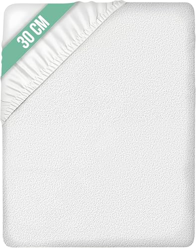 Matratzenschoner Maxi für Kinderbett, weicher Frottee, wasserdicht, Baumwolle, milbendicht, Matratzenbezug, Matratzenauflage, 70 x 140 cm - Maxi Kinderbett (alle Größen)