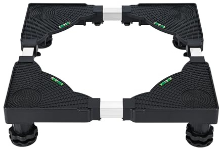 Mini support de réfrigérateur avec 4 pieds solides - Base surélevée universelle réglable - Support de réfrigérateur - Support de machine à laver et sèche-linge - Bases multifonctions pour meubles