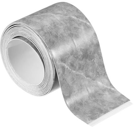 PATIKIL Caulk Tape 1.5 x 5 Ft, Self Adhesive Sealing Tape Waterproof Toilet Tub Caulk Sealant Strip Sealing Trim for Kitchen Bathroom Toilet Bathtub Sink Countertop, Dark Grey
