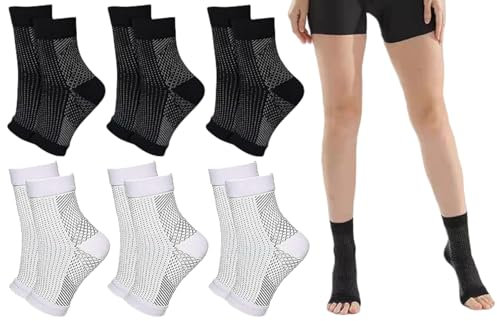 ZDL Cavigliera Sportiva,6pcs Supporto per Caviglia,Traspirante Cavigliera Tutore Sportiva,Tutore Caviglia Distorsione,Cavigliera Ortopedica Supporto,Per Fascite Plantare Caviglie Deboli Tendinite