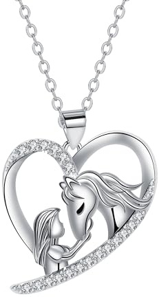 J.MUEN Halskette für Damen 925 Sterling Silber mit Herz Anhänger Kette Damen Verstellbar Halskette Schmuck Geschenk für Frauen