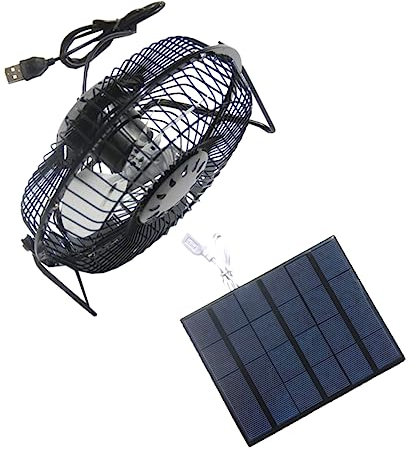 Didiseaon 3.5w Solar Powered Usb Fan Quiet Mini Cooling Fan for Home Office Outdoors and Chicken Houses Rotation with Usb Charging Energy
