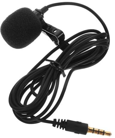 Toddmomy Omnidirektionales Lavalier Mikrofon 1 Satz für Interview und Vlog | 1, 5m Kabel, Plug And Play für Handy und Recording, Schwarz, Kunststoff und Legierung