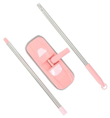 CHICAMPERA Mini -Mop - Mini-Mopp klein putzen Wischbürste Haushaltsspielzeug für Bodenreinigung mit Mopps Ballaststoff Rosa