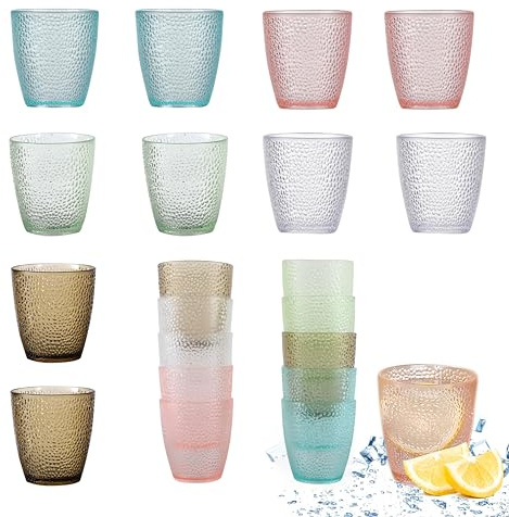 badaren 10er-Pack Kunststoffbecher Bunt, 200 Ml Plastikbecher Mehrweg, Trinkbecher für Kinder, 5 Farben – Bunt Plastikbecher – Perfekt für Geburtstage, Partys, Küche, Picknicks, Camping, Reisen