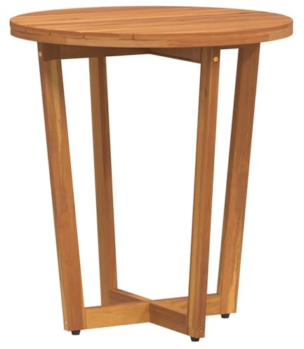 vidaXL Garten-Beistelltisch Rund Ø55x60 cm Massivholz Akazie