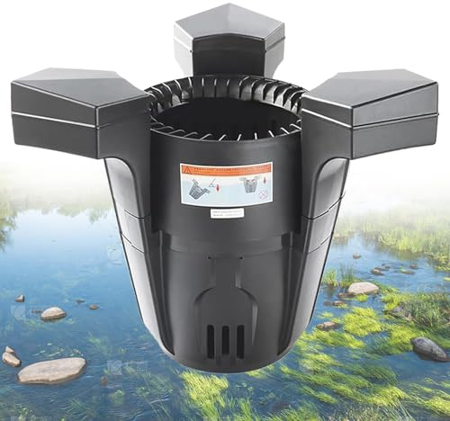 Skimmer De Estanques, Skimmer De Superficie De La Piscina con Cable De Alimentación De 10 M, Aspiradora De 43w/75w para Estanques De Pescado, Aspiradora para Estanques Y Lagos Al Aire Libre