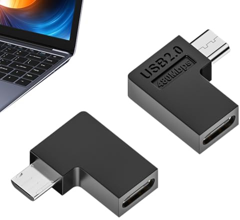 Connecteur de Type C Micro-USB - Adaptateur mâle Femelle - Outil de Connexion pour l'école, Le Travail, Les Voyages d'affaires et Les Voyages