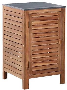 Beliani Mobile da Cucina per Esterni in Legno di Acacia Marrone 1 Anta 50 x 50 x 83 cm