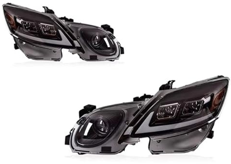 RCUIHGFB Faro Principale Compatibile con per GS300 GS350 2004-2012 Stile Kit Completo di Accessori Lenti del Proiettore Fari Auto