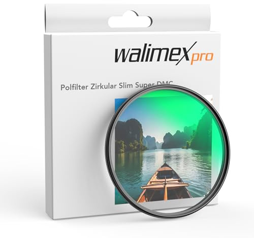 Walimex pro Filtre Polarisant Circulaire Slim Super DMC - 67 mm - Filtre d'objectif pour Lentille polarisante - Filtre CPL 18 Couches Monture Fine 4,6 mm Antireflets - Pola Équipement Photo Vidéo