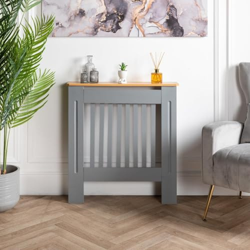 Home Treats Designer Small Grey Mdf Radiator Cover (Small)