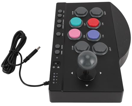 Sxhlseller Game Fight Stick per PC, Joystick per Controller di Gioco Dal Design Ergonomico con Funzioni Macro